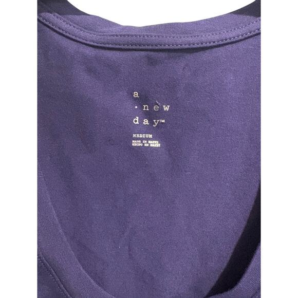 NWT Womens U-Neck Slim Fit Tank Top - A New Day - Navy Blue- Medium - Picture 4 of 4